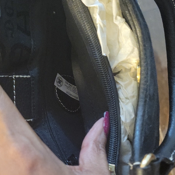 NWT Etienne Aigner black logo mini satchel with detachable strap. - Picture 9 of 10